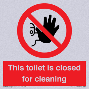 This toilet is closed for cleaning